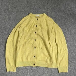 Yellow Button Down Knit Cardigan